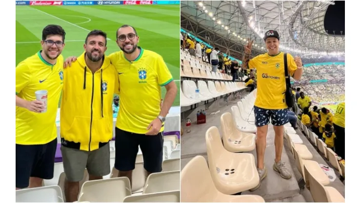 Os jogadores de poker que estão no Qatar para a Copa do Mundo (Foto: Reprodução instagram oficial Rafael Moraes e Felipe Mojave @rafaelmoraesgm e @felipemojave)