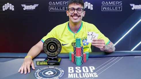 Lazaro Miranda ficou com uma boa forra em torneio do BSOP Millions (Foto: Divulgação/BSOP)
