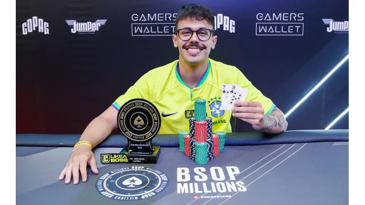 Lazaro Miranda ficou com uma boa forra em torneio do BSOP Millions (Foto: Divulgação/BSOP)