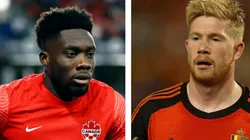 Foto Davies: Vaughn Ridley/Getty Images / Foto De Bruyne: Dean Mouhtaropoulos/Getty Images - Davies e De Bruyne são os grandes nomes de suas seleções