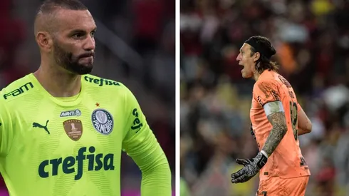 Robson Mafra/AGIF e Thiago Ribeiro/AGIF - Cássio e Weverton por suas equipes.