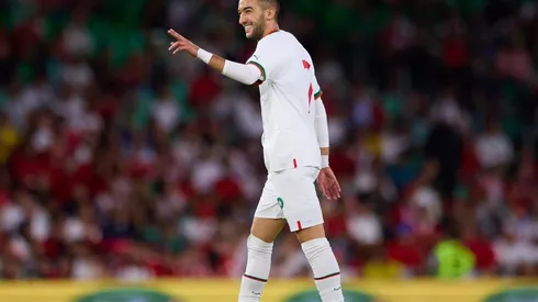 Photo by Fran Santiago/Getty Images - Ziyech marca golaço em amistoso contra a Geórgia, em preparação para Copa do Mundo
