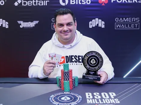 Caio Hey é campeão do Superflop no BSOP Millions