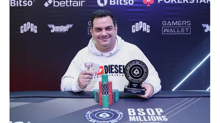 Caio Hey levou boa premiação em torneio do BSOP Millions (Foto: Rafael Terra/BSOP)