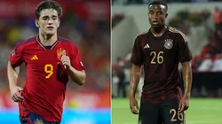 Foto: Alex Caparros/Getty Images e Alexander Hassenstein/Getty Images - Gavi e Moukouko estão na lista de jovens que podem 'explodir' na Copa do Mundo