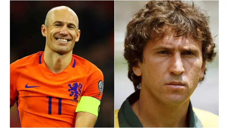 Mike King/Dean Mouhtaropoulos/Getty Images - Arjen Robben e Zico