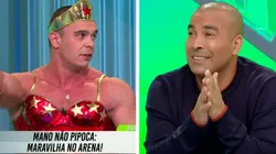 Mano brincou com Sheik ao citar o Flamengo (Foto: Reprodução/SBT Sports)