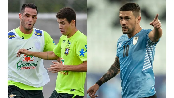 Foto Renato Augusto e Oscar: Mauro Horita/AGIF | Foto Arrascaeta: Jorge Rodrigues/AGIF - Oscar faz comparação