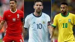 Martin Rose/ Marcelo Endelli/Justin Setterfield/Getty Images - Lewandowski, Messi e Neymar