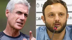Fotos: Vitor Silva/Botafogo/Divulgação - Luís Castro e Mazzuco: técnico pediu a compra de jogador