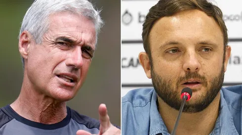 Fotos: Vitor Silva/Botafogo/Divulgação - Luís Castro e Mazzuco: técnico pediu a compra de jogador