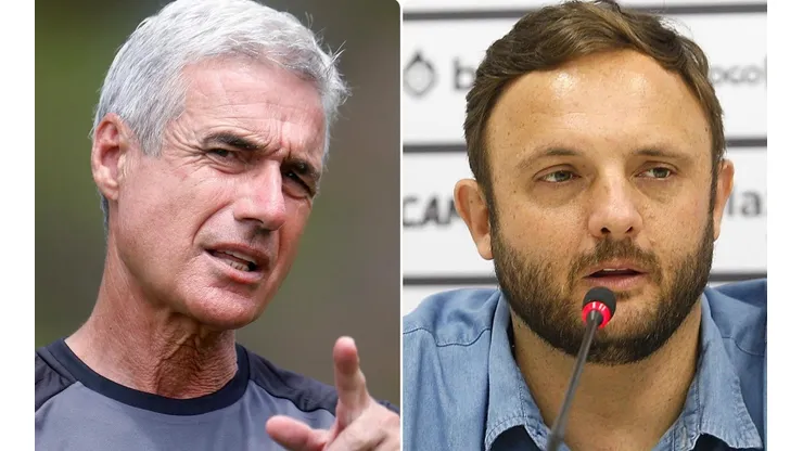 Fotos: Vitor Silva/Botafogo/Divulgação - Luís Castro e Mazzuco: técnico pediu a compra de jogador