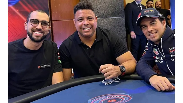 Rafael Moraes, Ronaldo e Sérgio Perez em evento de poker (Foto: Reprodução instagram oficial @rafaelmoraesgm)