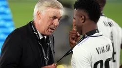 Foto: Alex Grimm/Getty Images/Finlândia- Ancelotti e Vinícius Júnior: técnico italiano quer evolução do brasileiro