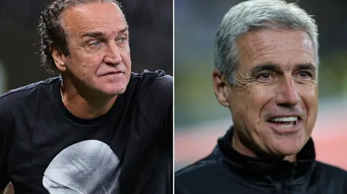 Fotos: Gilson Junio/AGIF - Cuca e Luís Castro: técnicos se manifestaram sobre polêmica em gol anulado