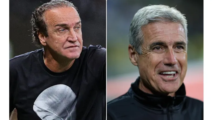 Fotos: Gilson Junio/AGIF - Cuca e Luís Castro: técnicos se manifestaram sobre polêmica em gol anulado