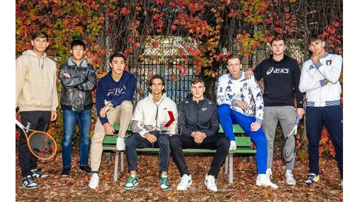 Francesco Passaro, Chun-Hsin Tseng, Brandon Nakashima, Lorenzo Musetti, Jack Draper, Jiri Lehecka, Dominic Stricker e Matteo Arnaldi: os tenistas do Next Gen Finals. Créditos: Arturo Holmes/Getty Images