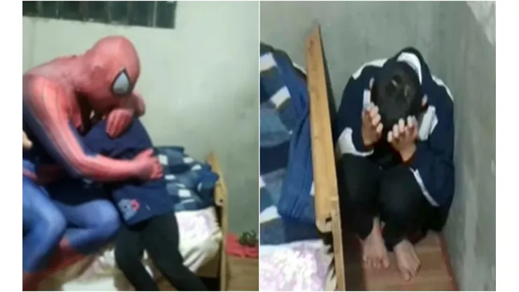 Em vídeo, ‘Homem-Aranha’ acalma menino autista e viraliza entre as redes sociais
