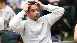 Jogador de poker se desespera com bad beat sofrida (Foro: Carlos Monti/PSPC 2019)