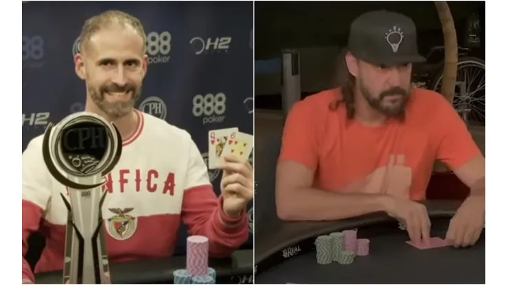 Leo Raja (a esquerda) é o campeão do CPH com Gabriel O Pensador (a direita) em 2ª lugar (Foto: Reprodução youtube canal Superpoker)