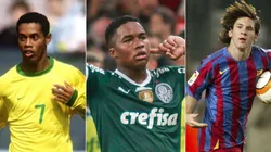 Foto: Tim De Waele; Luis Bagu/Getty Images; Gabriel Machado/AGIF - Ronaldinho, Endrick e Messi