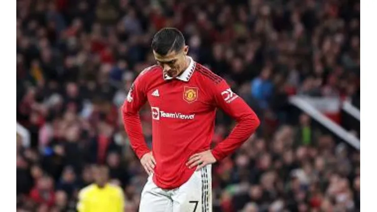 Naomi Baker/Getty Images - Cristiano Ronaldo, decepcionado em jogo pelo Manchester United