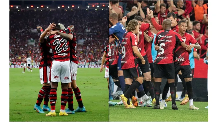 Foto: Robson Mafra/AGIF; Wagner Meier/Getty Images - Flamengo e Athletico na final da Libertadores 2022