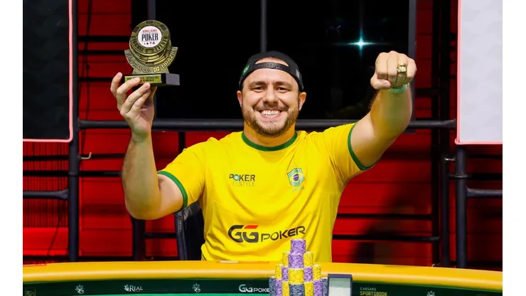 Ramon Pessoa ficou com grande forra pela cravada no High Roller (Foto: Rafael Terra/WSOP Brazil)