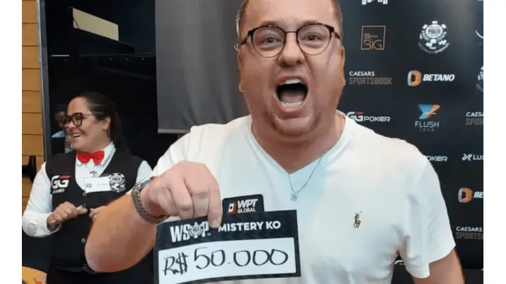 Leo Rizzo levou a maior premiação surpresa do Bounty Mystery (Foto: Divulgação/WSOP Brazil)