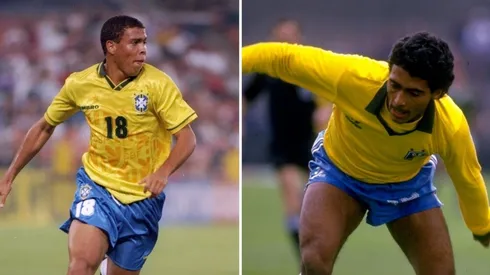Getty Images/Al Bello e Getty Images/Simon Bruty - Endrick passa Romário e Ronaldo