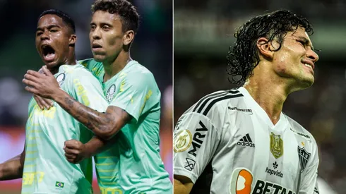 Foto: Heuler Andrey/Getty Images; Kely Pereira/AGIF - Endrick do Palmeiras e Dodo do Atlético-MG