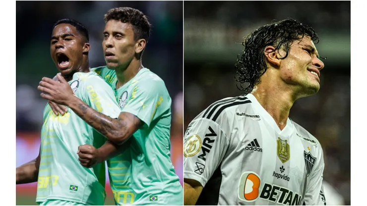 Foto: Heuler Andrey/Getty Images; Kely Pereira/AGIF - Endrick do Palmeiras e Dodo do Atlético-MG