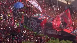 Foto: Reprodução TV/ Aerofla! Torcida do Flamengo faz bonita festa antes do embarque para a final da Copa Libertadores.