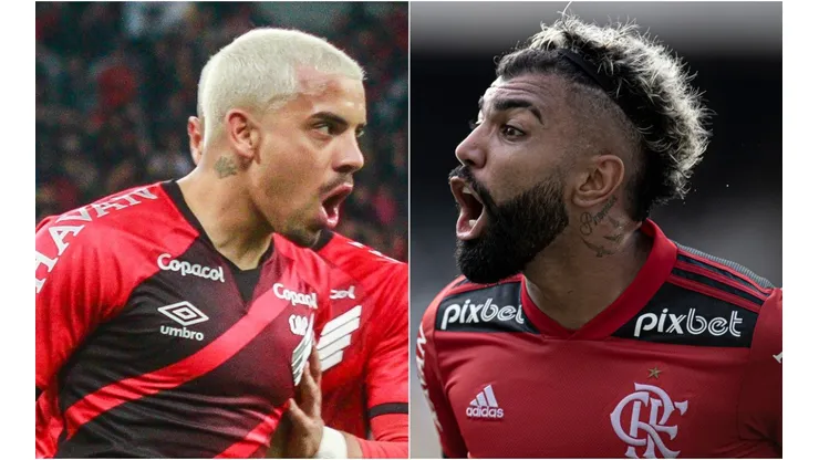 Foto: Gabriel Machado; Jorge Rodrigues/AGIF - Terans do Athletico e Gabigol do Flamengo