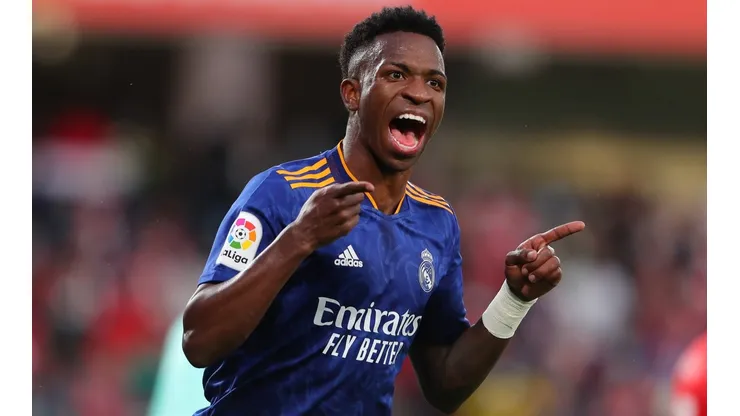 Fran Santiago/Getty Images. Vini Jr. é um dos destaques do Real Madrid.