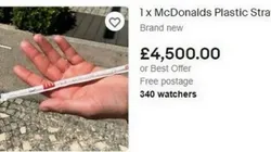 Canudo 'vintage' do McDonalds custa fortuna em site de compras