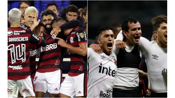 Daniel Jayo; Ricardo Moreira/Getty Images - Flamengo e Athletico na Libertadores