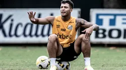 Ivan Storti/Santos - Marcos Leonardo é dúvida para o clássico entre Santos e Corinthians
