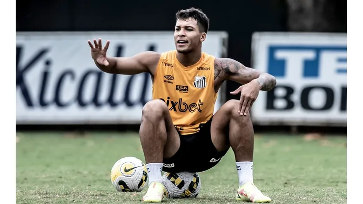 Ivan Storti/Santos - Marcos Leonardo é dúvida para o clássico entre Santos e Corinthians
