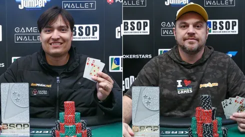 Fernando Araújo (esquerda) e Rodrigo Garrido (direita) são nomes conhecidos do poker (Fotos: Rafael Terra/BSOP)