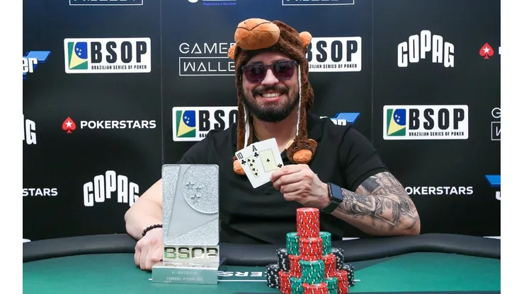 Elvis Renan é o "Rei da Selva" no poker e venceu o Start-Up em Gramado (Foto: Rafael Terra/BSOP)