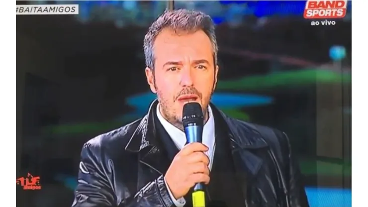 Foto: Reprodução vídeo Band TV/ Diretor do Corinthians responde e ironiza declaração de Marcos Braz sobre polêmicas de arbitragem.