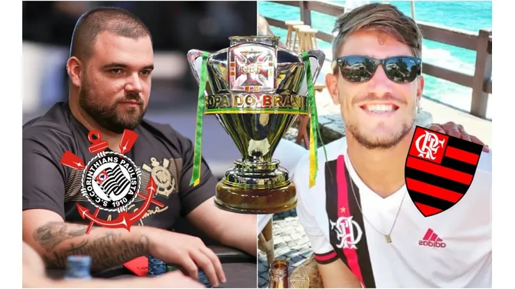 Pedro Padilha e Alexandre Vargas são torcedores de Corinthians e Flamengo (Foto: Carlos Monti/PokerStars e Reprodrução instagram oficial Alexandre Vargas @alexandre.gvargas)