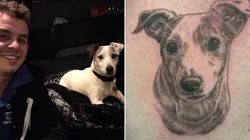 Sean Howe usou as cinzas de seu cão para fazer uma tatuagem