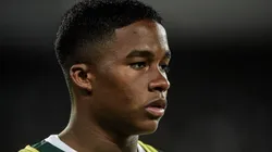 Foto: Thiago Ribeiro/AGIF - Endrick foi entrevistado pela jornalista.