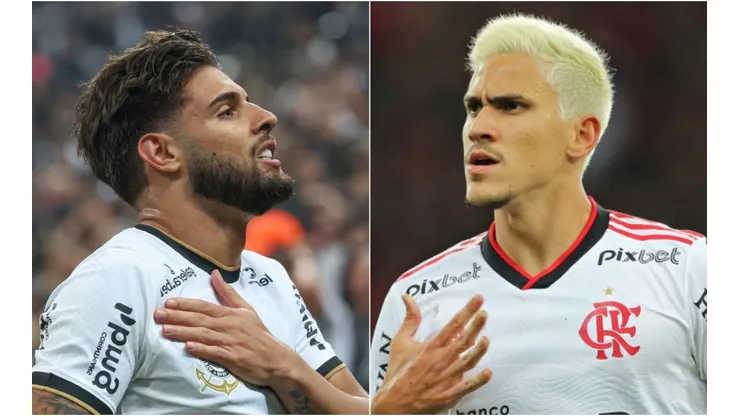 Heuler Andrey/Getty Images ;Marcello Zambrana/AGIF - Yuri Alberto do Corinthians e Pedro do Flamengo