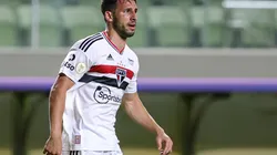 Agif/Gilson Junio - Calleri perde a paciência com jornalista