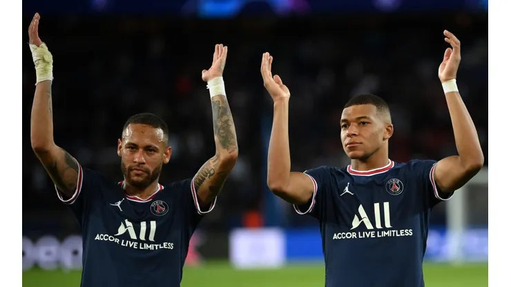 Matthias Hangst/Getty Images: Relação entre Neymar e Mbappé foi tema após jogo contra o Benfica