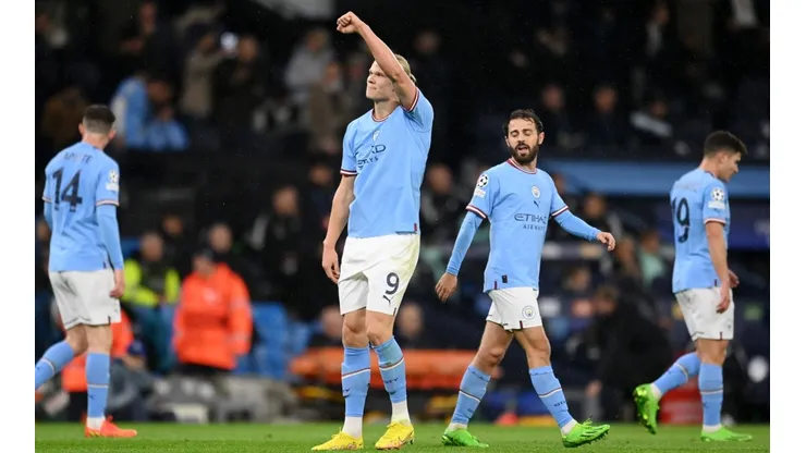 Foto: Michael Regan/Getty Images - Haaland marcou dois na vitória do City