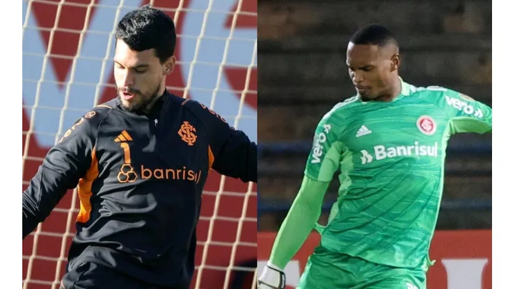 Fotos: Ricardo Duarte/Inter/Divulgação - Keiller e John: goleiros disputam posição no Inter